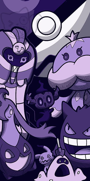 Ghost type , Spooky design, Haunting visuals, Ghost Pokmon representation HD phone wallpaper