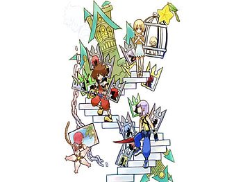 Stairs To Memories, stairs, namine, chain of memories, castle oblivion, sora, riku, kairi HD wallpaper