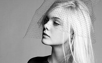 Elle Fanning, , background , cat HD wallpaper