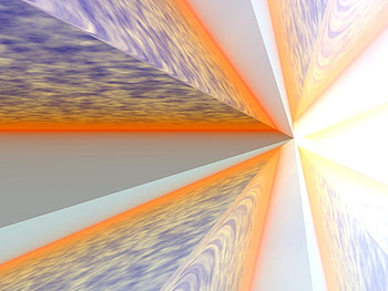 triangles, purple, white, orange HD wallpaper