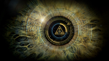 Abstract, Elements, Eye, Triangle, Pupil, Scheme HD wallpaper