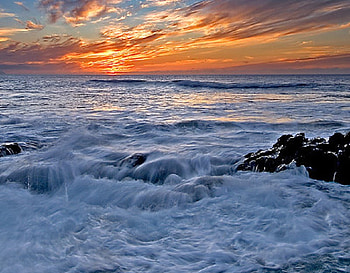 Ocean Tide In, sky, nature, ocean, beach HD wallpaper