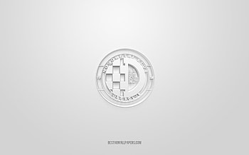 NK Dugopolje, creative 3D logo, white background, Druga HNL, 3d emblem, Croatian football club, Croatian Second Football League, Split, Croatia, 3d art, football, NK Dugopolje 3d logo HD wallpaper