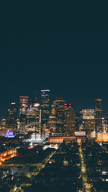 Houston skyline, Artistic representation, Beautiful cityscape, Captivating HD phone wallpaper