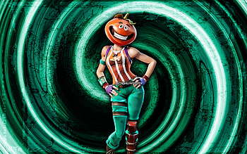 Crustina, turquoise grunge background, Fortnite, vortex, Fortnite characters, Crustina Skin, Fortnite Battle Royale, Crustina Fortnite HD wallpaper