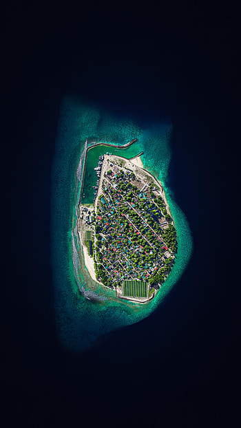 Nature, Water, Trees, Island, Buildings HD phone wallpaper