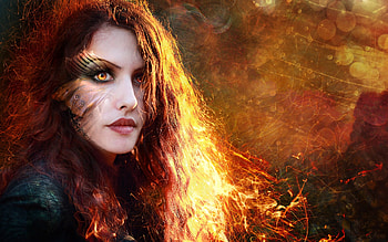 winged, wings, abstract, cg, butterfly, flames, artisic, woman, beauty HD wallpaper