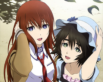 Kurisu vs Mayuri, cute, steins gate, long hair, nice, short hair, happy, female, animegirl, sexy, sweet, kirisu, makise kurisu, smile, shiina, hot, girl, anime, pretty, brown hair, cap, lovely, mayuri HD wallpaper