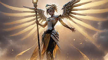 Mercy Overwatch Celestial Healer , mercy-overwatch, overwatch, games, xbox-games, ps-games, pc-games, video-games HD wallpaper