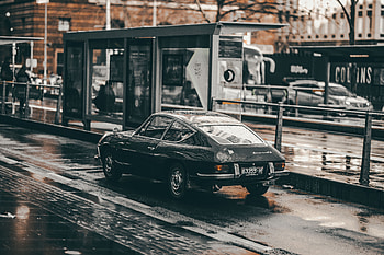 Auto, Rain, Cars, City, Side View HD wallpaper