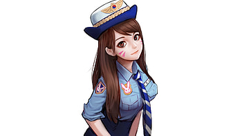 D.VA, overwatch, game, uniform, cute HD wallpaper