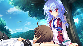 Melis, anime girl, lunaris filia, anime school girl, anime HD wallpaper