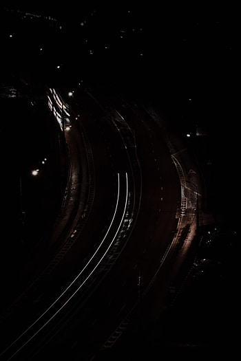 Roads, Night, Dark, Lines, Glow HD phone wallpaper