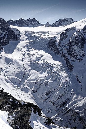 Nature, Snow, Rocks, Mountain, Switzerland, Slope, Mont Blanc HD phone wallpaper