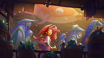 The fishy tale of a dragon and a girl, fantasy, dragon HD wallpaper