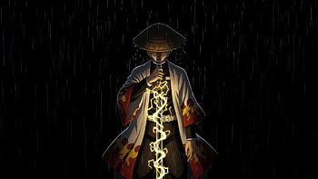 Zenitsu Is A Demon Slayer, zenitsu-agatsuma, anime-boy, anime, artist, artwork, digital-art, dark, black, ai HD wallpaper