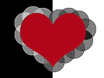 Heart and lace, heart, abstract HD wallpaper