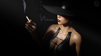 Classy Women, smoke, Women, Classy, Hat HD wallpaper