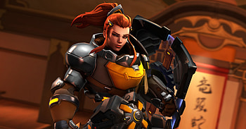 Beautiful, Brigitte, overwatch, warrior, artwork HD wallpaper