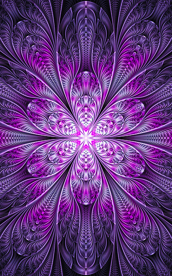 Abstract, Violet, Flower, Bright, Fractal, Purple, Digital HD phone wallpaper