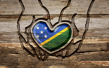 I love Solomon Islands, , wooden carving hands, Day of Solomon Islands, Solomon Islands flag, Flag of Solomon Islands, Take care Solomon Islands, creative, wood carving, Oceanian countries, Solomon Islands HD wallpaper