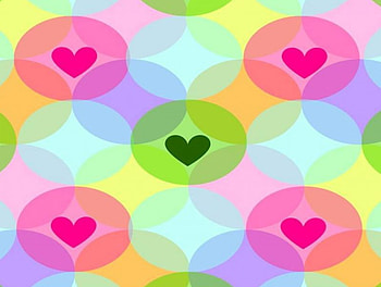 Hearts and diamonds, hearts, circles, diamonds HD wallpaper