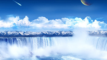 Landscape, Waterfalls HD wallpaper