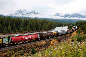 A long way, river, forests, beautiful, train, land HD wallpaper
