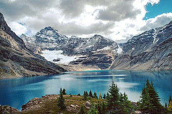 Lake McAuther, fun, cool, nature, forest, lake, mountain HD wallpaper