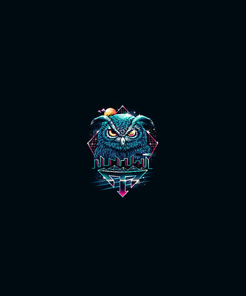 Minimal, attitude, owl, retro art HD phone wallpaper