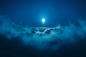 Moon Night Landscape Clouds , moon, landscape, clouds, nature HD wallpaper