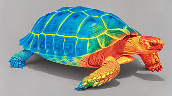 Colorful Tortoise in Ultra, tortoise, turtle, colorful, Artwork, illustration HD wallpaper