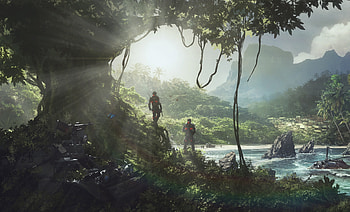 Landscape, outdoor, crysis, fantasy, explorers, art HD wallpaper