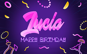 Happy Birtay Lucia, , Purple Party Background, Lucia, creative art, Happy Lucia birtay, Lucia name, Lucia Birtay, Birtay Party Background HD wallpaper
