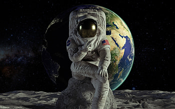 Man on the Moon, Astronauts HD wallpaper