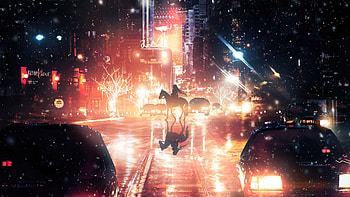 Young Girl Horse On Road, artist, artwork, digital-art, pixiv HD wallpaper