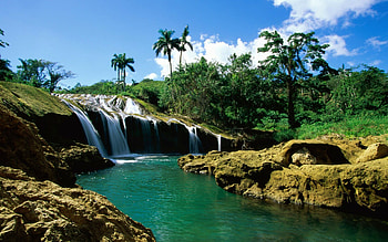 Colen-Ha, Waterfalls HD wallpaper