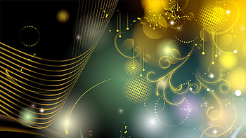 Luxury of Gold, bokeh, swirls, glow, firefox persona, yellow, bright, green, gold HD wallpaper
