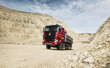 2021, Tatra Phoenix, T158 6x6, exterior, dump truck, quarry, new red Tatra Phoenix, new trucks, Tatra HD wallpaper