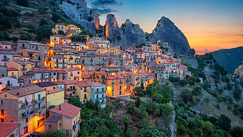 Castelmezzano, Italy, man made, town HD wallpaper