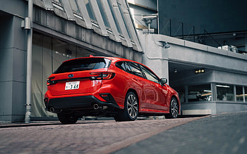 2022, Subaru Levorg STI Sport R, rear view, exterior, red Subaru Levorg, Subaru Levorg tuning, Japanese cars, Subaru HD wallpaper