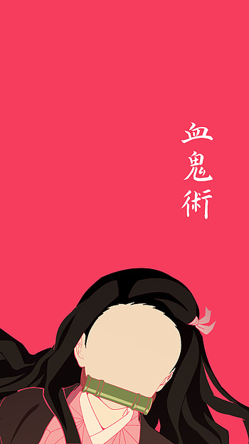 minimalist, Demon Slayer: Kimetsu no Yaiba, Nezuko Kamado, Anime, minimalist anime HD phone wallpaper