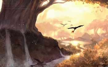 Golden Flight, how-to-train-your-dragon, night-fury, artist, artwork, digital-art, deviantart HD wallpaper