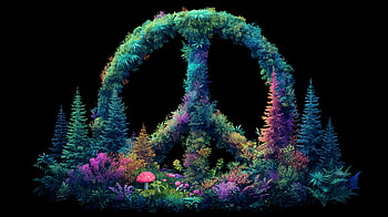 Enchanted Peace Symbol Blooming with Nature, peace, nature, plant, flower HD wallpaper
