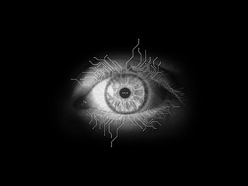 Electric Sheep, android, open, eye, black and white HD wallpaper
