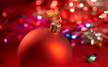 christmas ball in red, colorful, fun, religious, holiday, presents, bright, christmas, red, seasonal, happy HD wallpaper