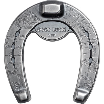 Lucky horseshoe, 2021 silver coin, Precious metal investment, Good fortune HD phone wallpaper