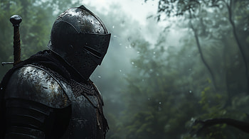 Majestic Medieval Knight - Ultra, medieval knight, knight, armor, forest, mist HD wallpaper