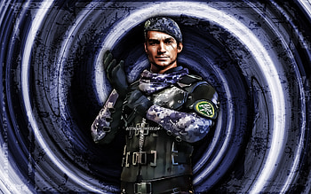 Miguel, GFF, blue grunge background, Garena Fire, vortex, Garena Fire characters, Miguel Skin, Fire Battlegrounds, Miguel Fire HD wallpaper