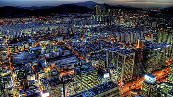 Cities, View From Above, Skyscrapers, r, South Korea HD wallpaper